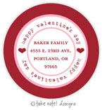 Take Note Designs Valentine's Day Address Labels - Valentine's Delivery Circles